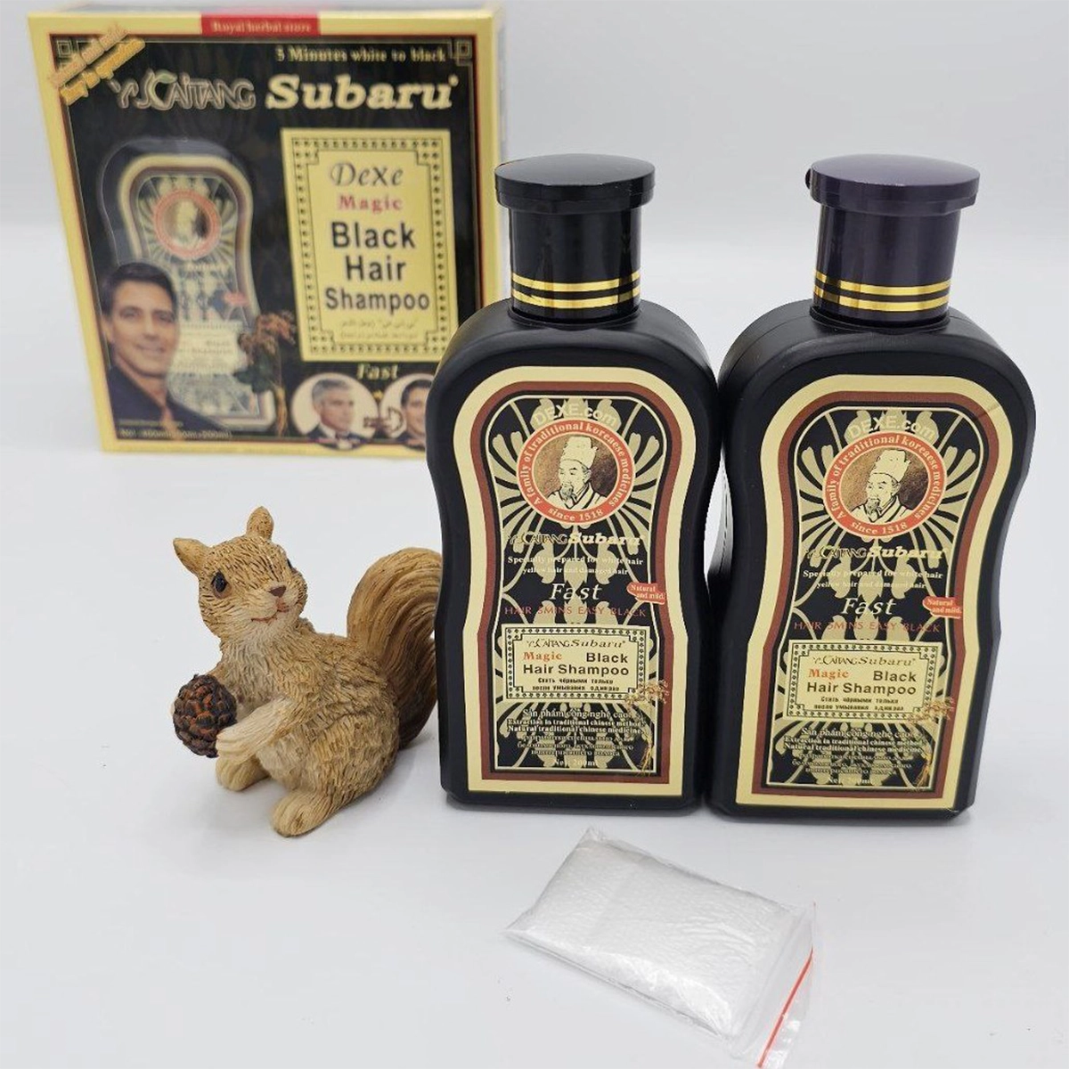 شامپو رنگ مو و رفع سفیدی مو مدل subaru