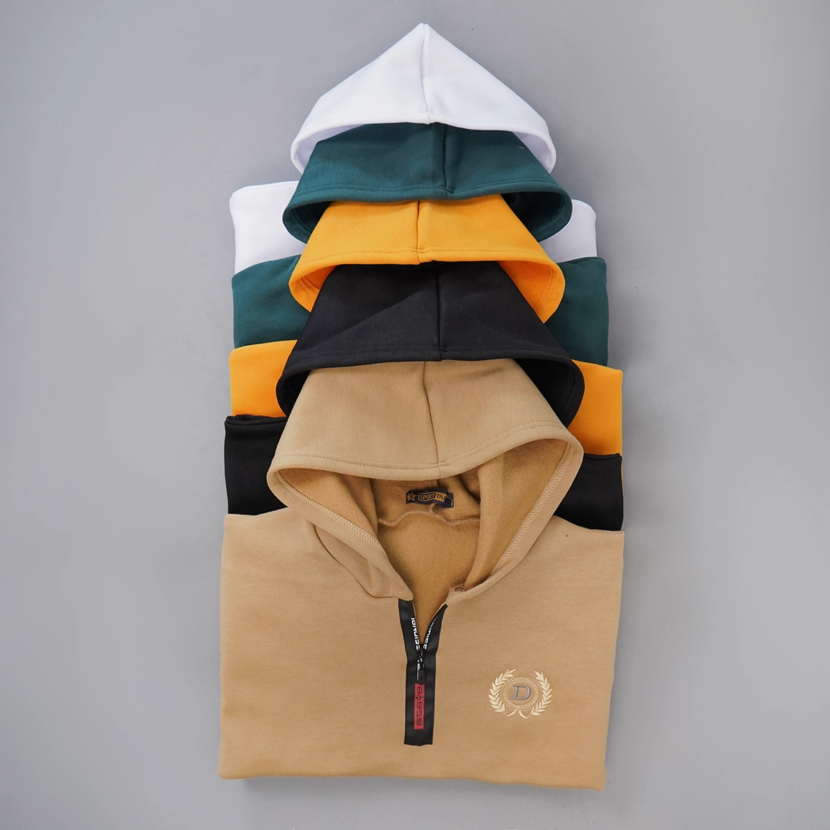 هودی مردانه طرحD سبز مدل Parham