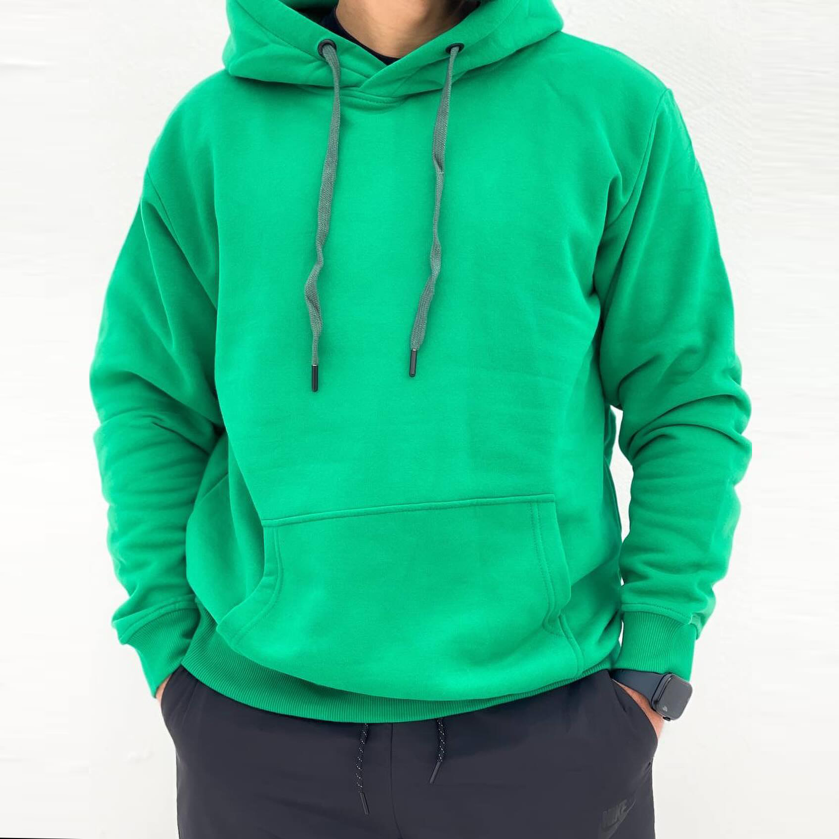 هودی بیسیک سبز مردانه مدل F71