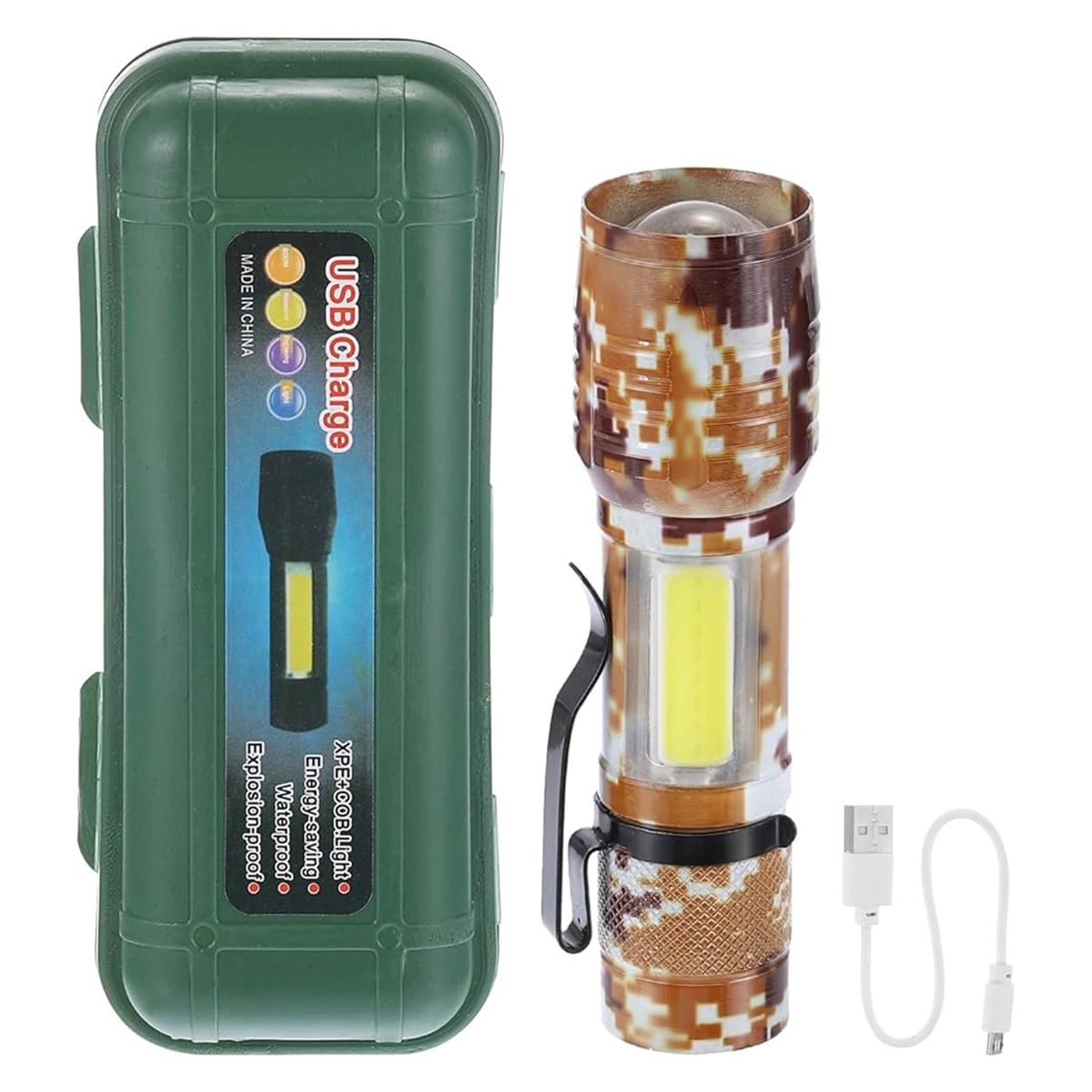 چراغ قوه دستی شارژی طرح چریکی