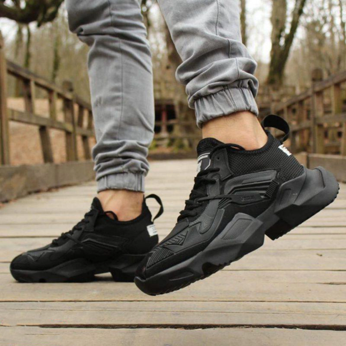 کفش ورزشی مردانه مشکی مدل ETEN