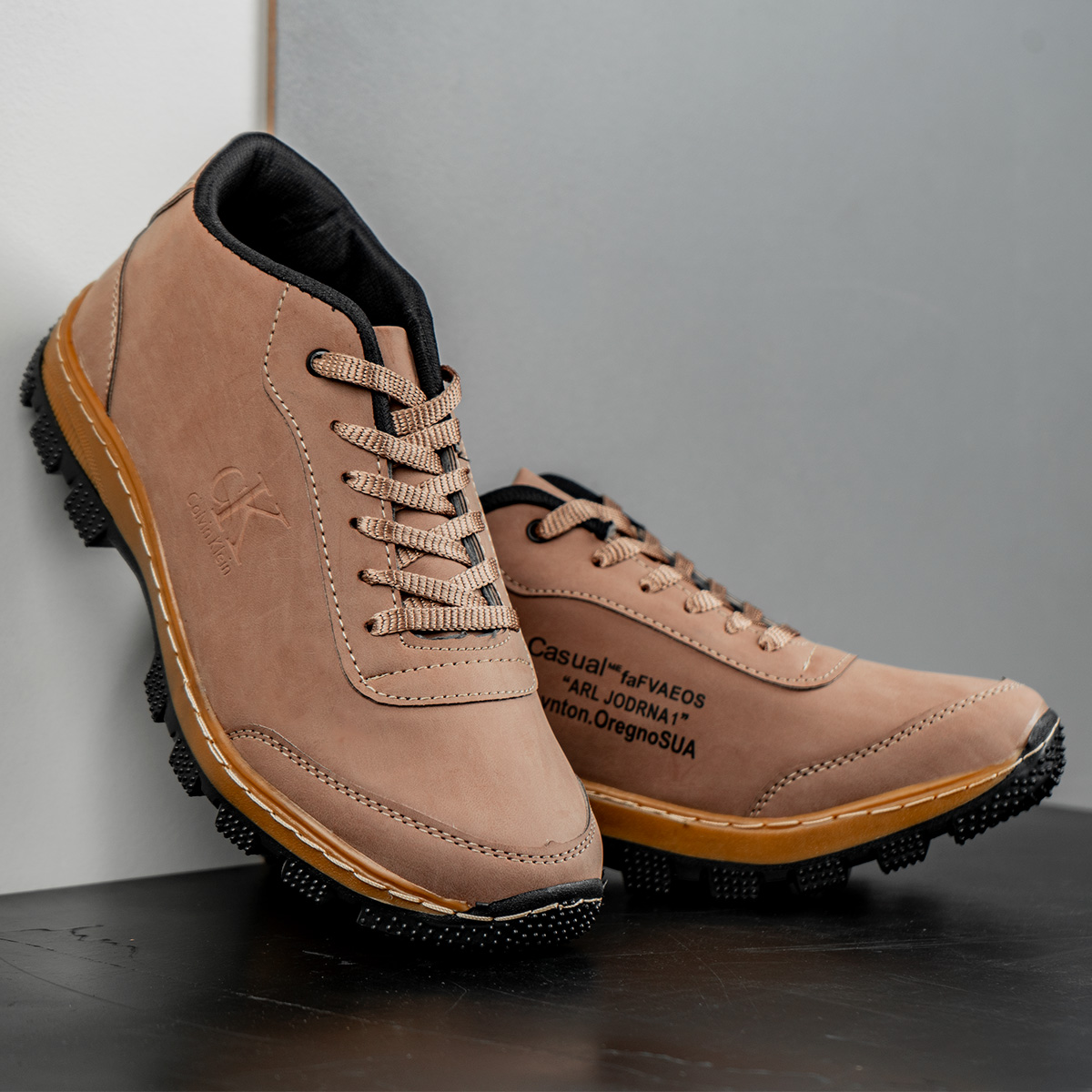 کفش مردانه خاکی CK مدل Behdad