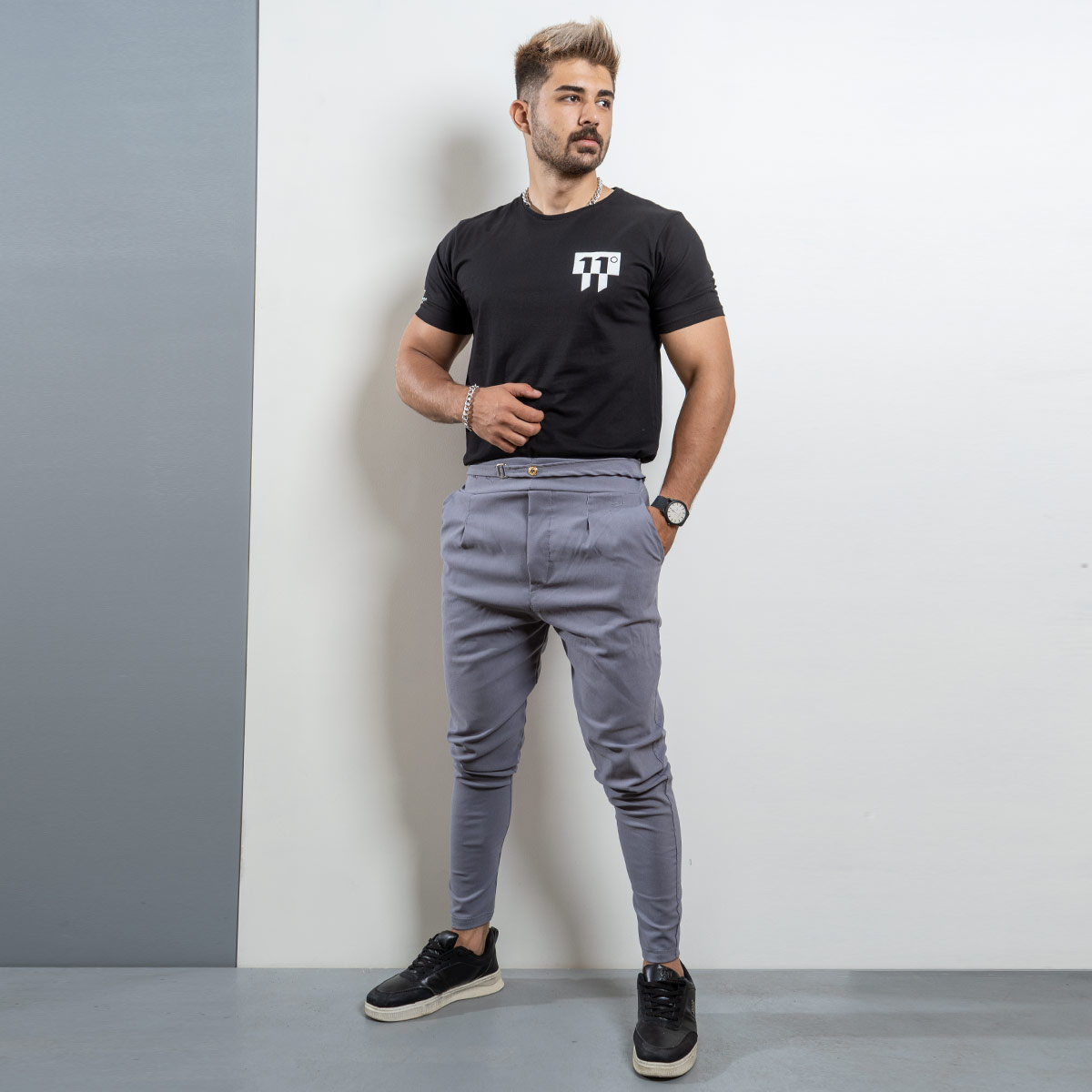 شلوار اسلش مردانه طوسی مدل Joie