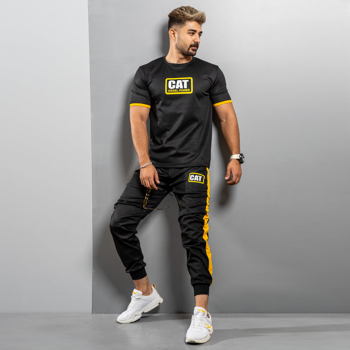 ست تیشرت شلوار Cat مردانه مدل Lomiel