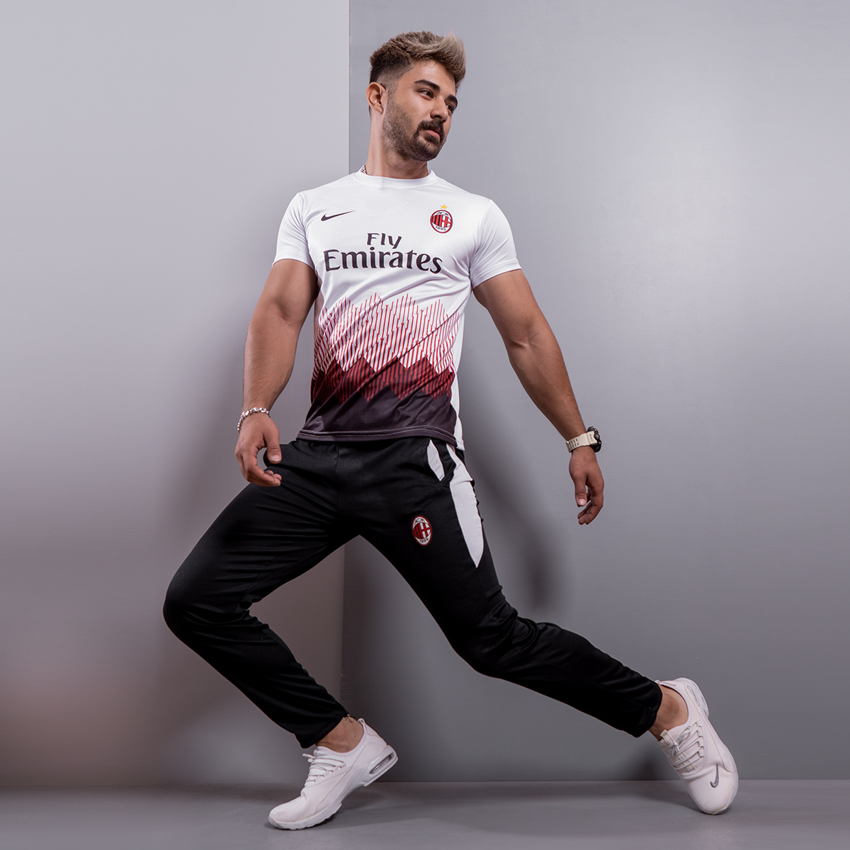 ست تیشرت شلوار Ac milan مردانه مدل Bros