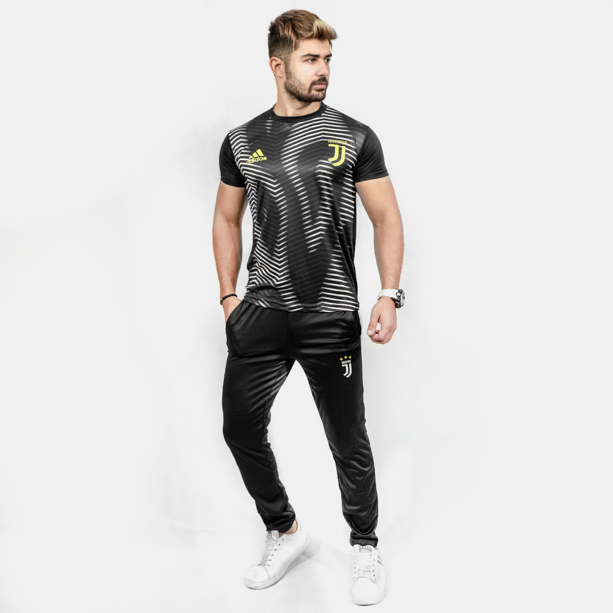 ست تیشرت شلوار یوونتوس مردانه مدل D74