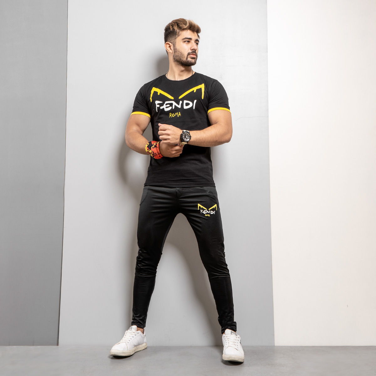 ست تیشرت شلوارFendi مردانه مدل Kiara