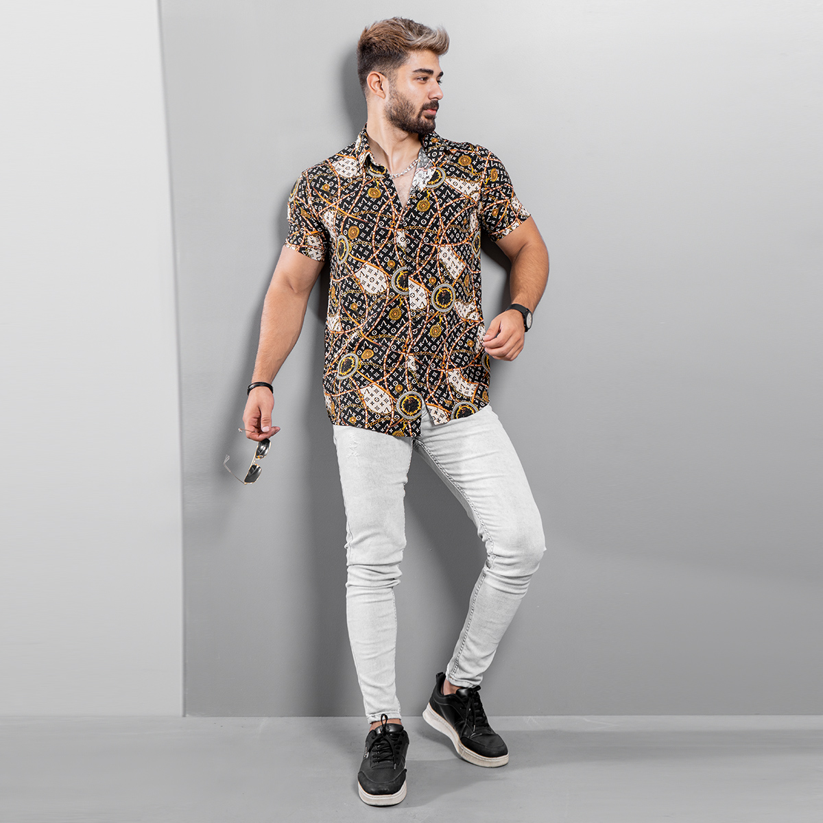 پیراهن هاوایی (T)مردانه مدل Samir
