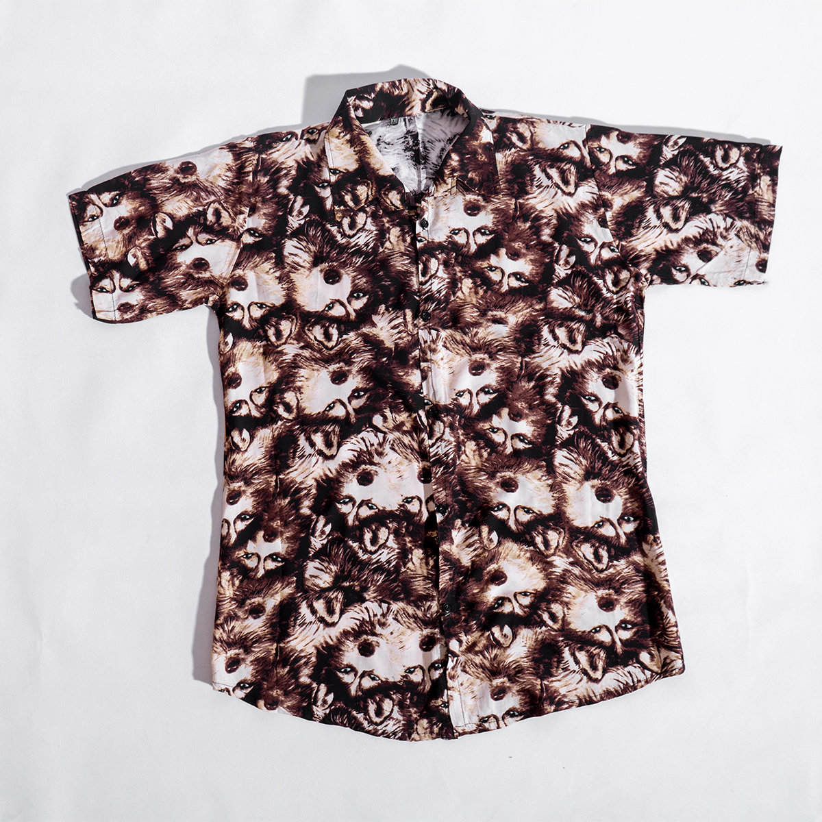 پیراهن هاوایی مردانه مدل Wolf