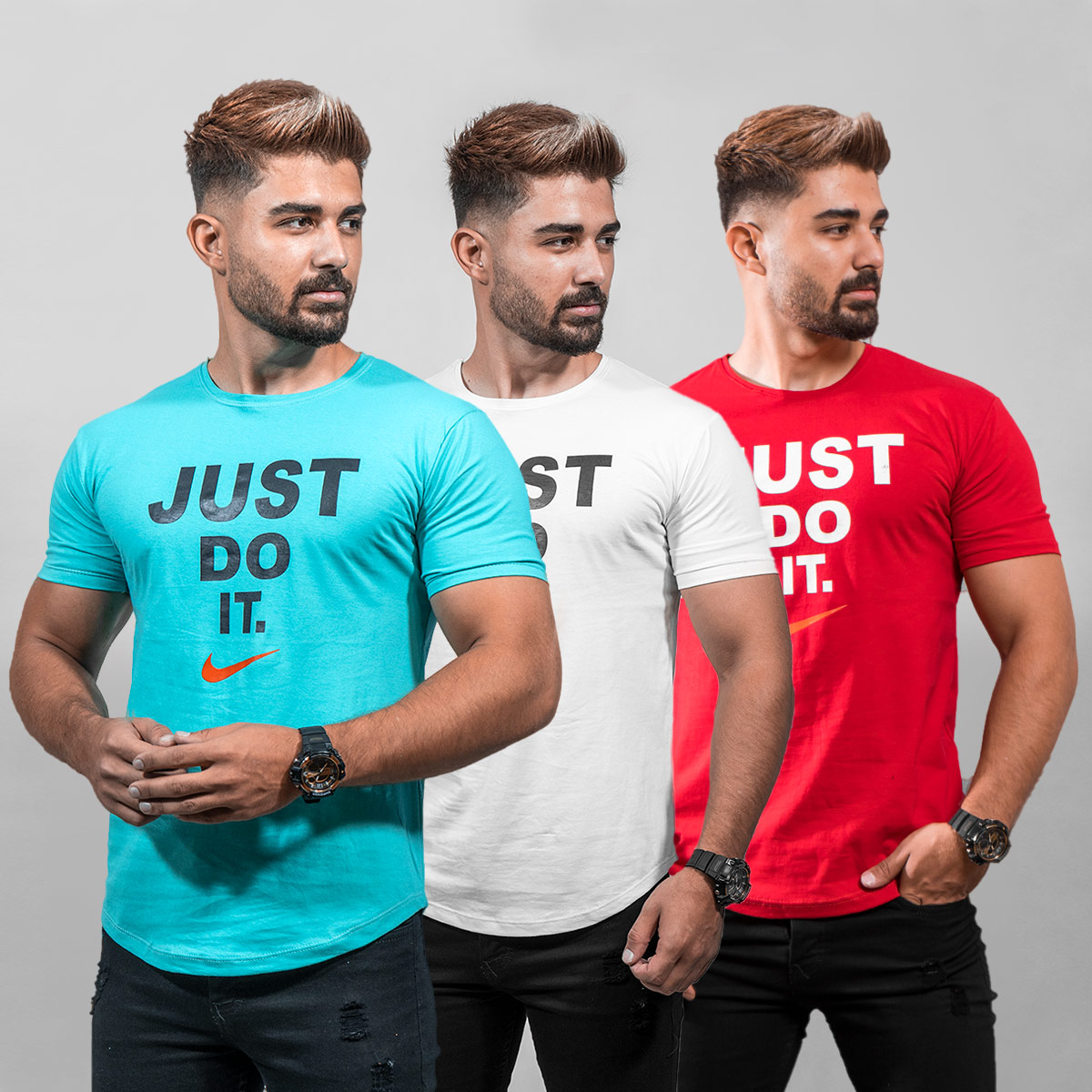 تیشرت Just Do It مردانه سبز مدل Ditro