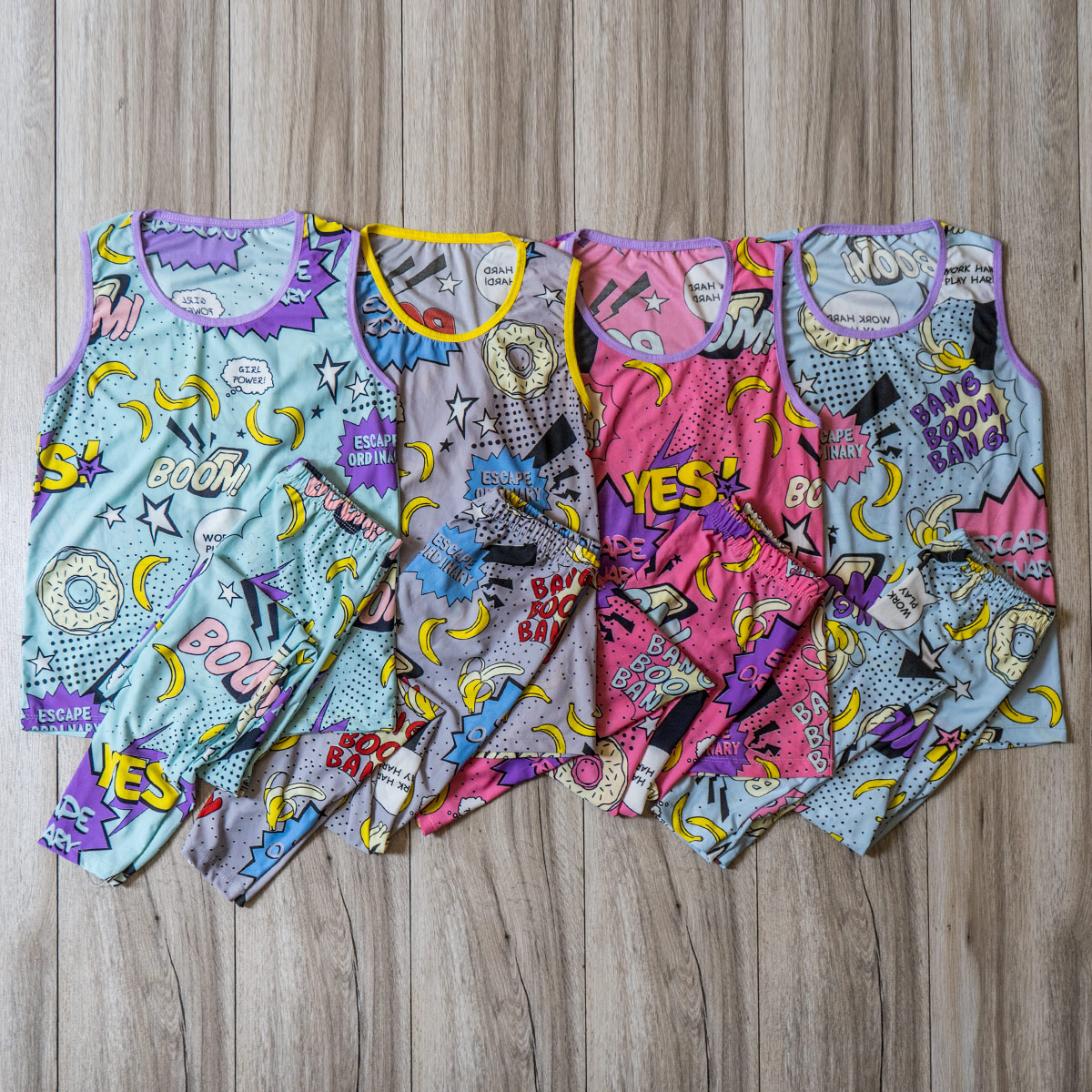 ست تاپ و ساپورت زنانه طوسی مدل Emily