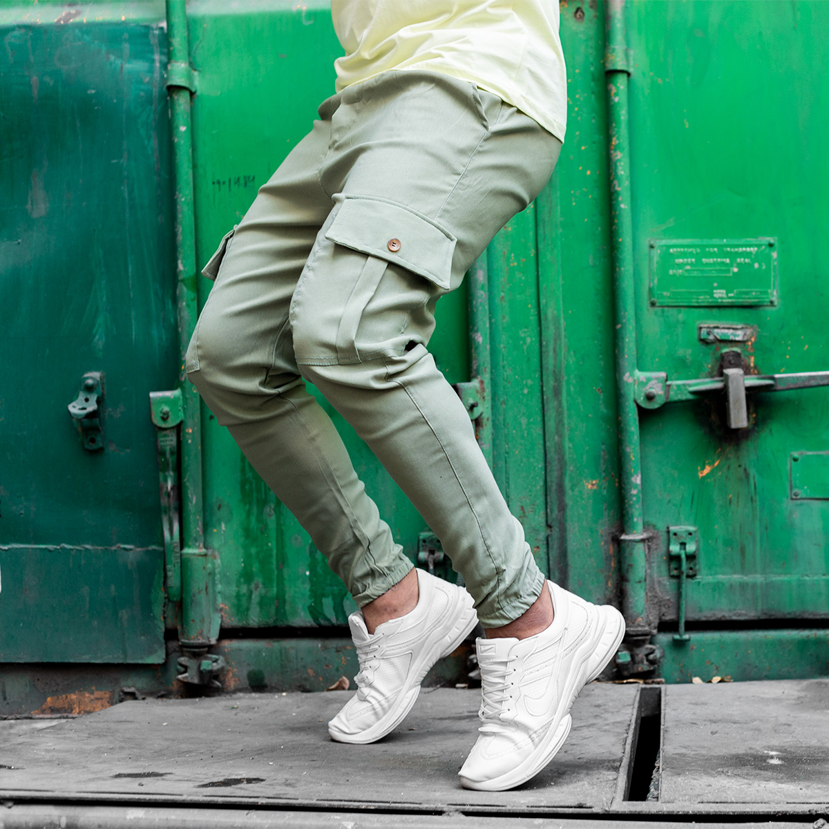 شلوار اسلش مردانه سبز مدل Piko